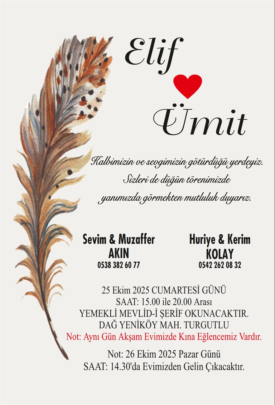 Turgutlu düğün nişan davetiyesi modeli 2 - Lider Ofset Matbaa