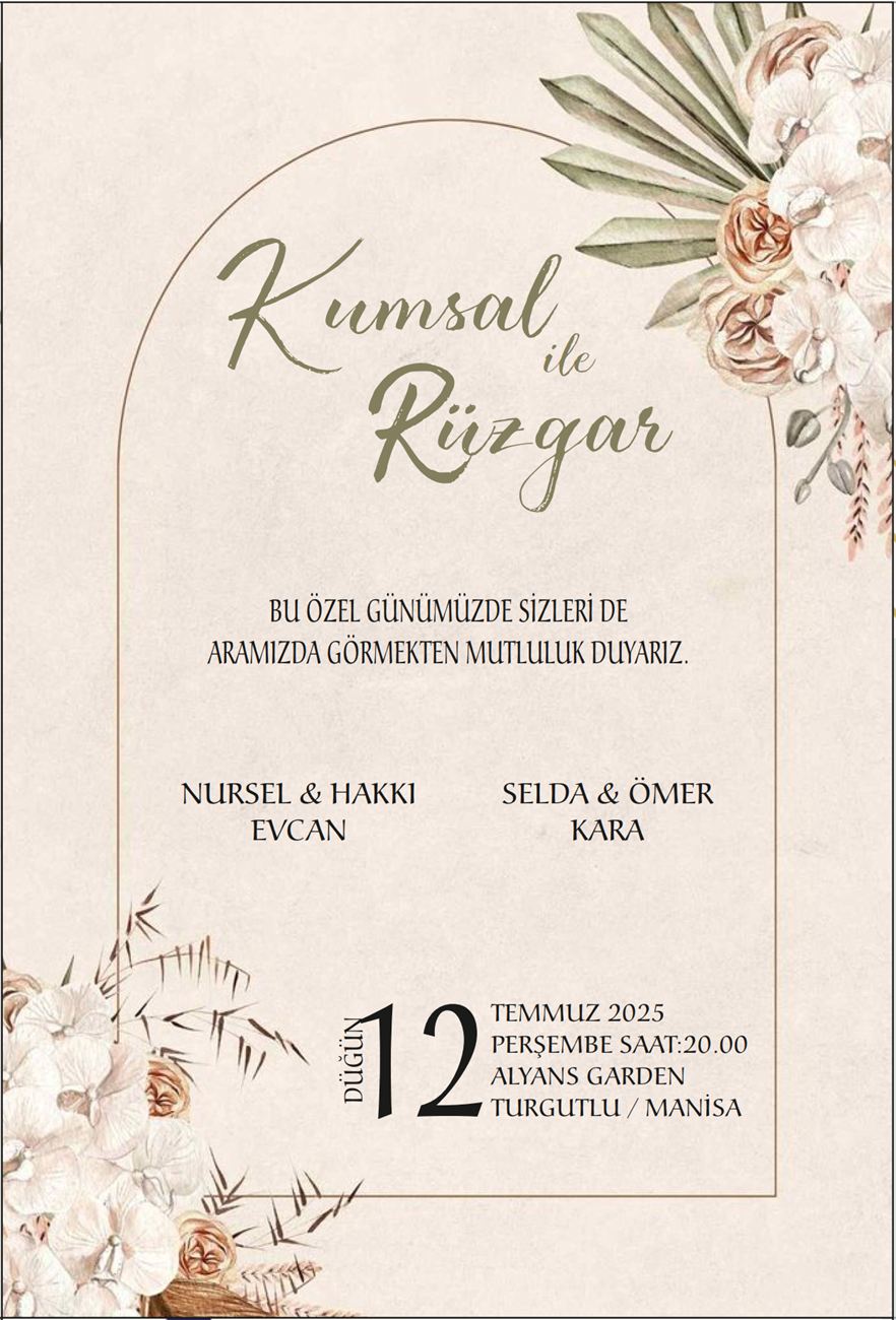 Turgutlu düğün nişan davetiyesi modeli 20 - Lider Ofset Matbaa