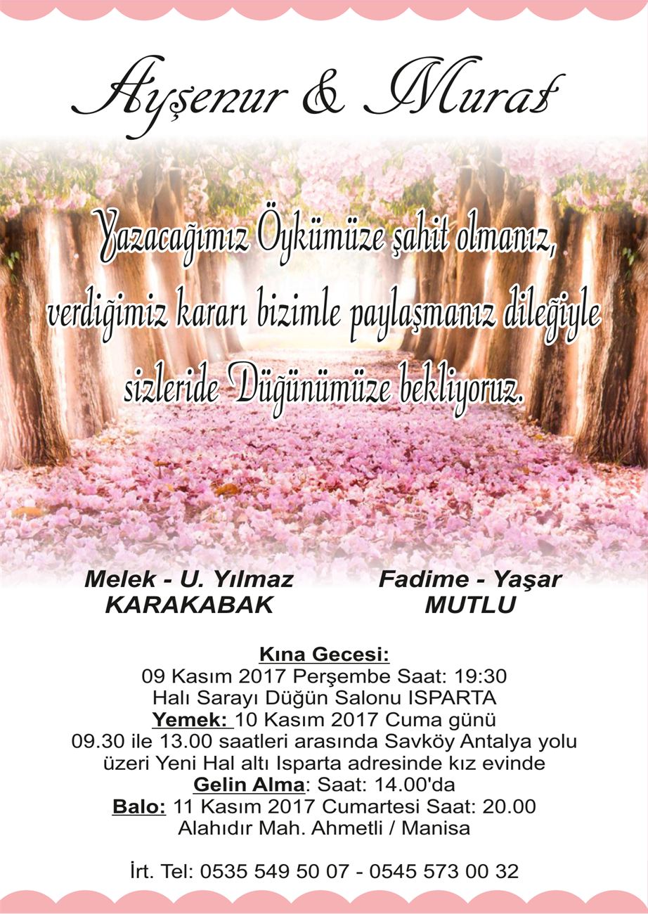 Turgutlu düğün nişan davetiyesi modeli 23 - Lider Ofset Matbaa